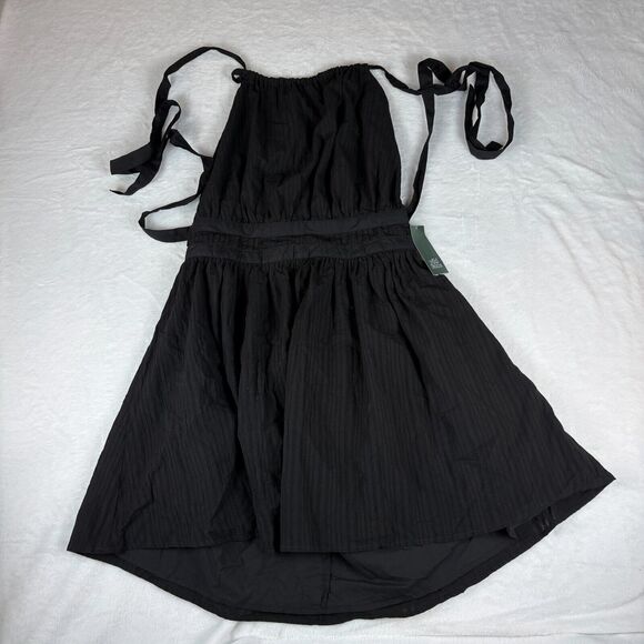 Wild Fable Fit & Flare Dress Womens 2XL Black Pleated‎ Backless Target Tie Back - Picture 1 of 5